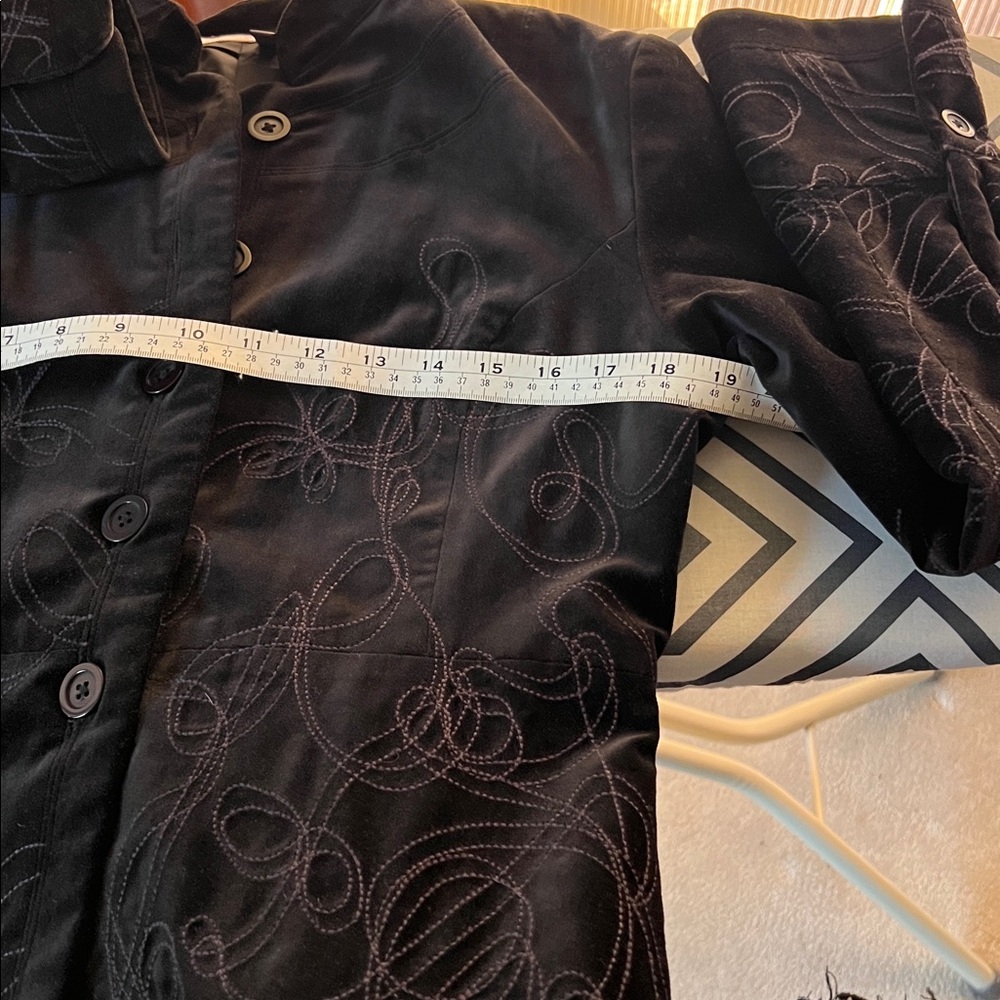 Tristan & Iseut Black Velvet Women's Blazer ♥️ - Picture 9 of 11